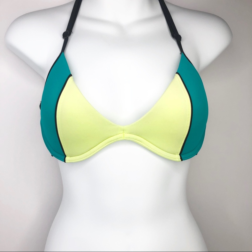 Victoria’s Secret Medium Teal/Lime Swimsuit Top